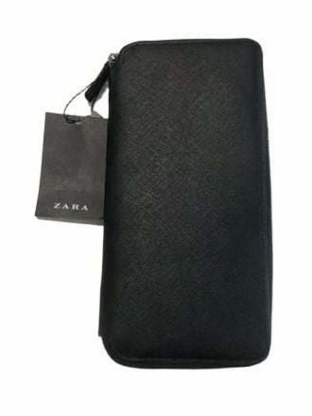 Zara Black Saffiano Zip Around Wallet